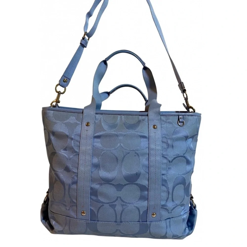 Coach CC signature print canvas satchel handbag